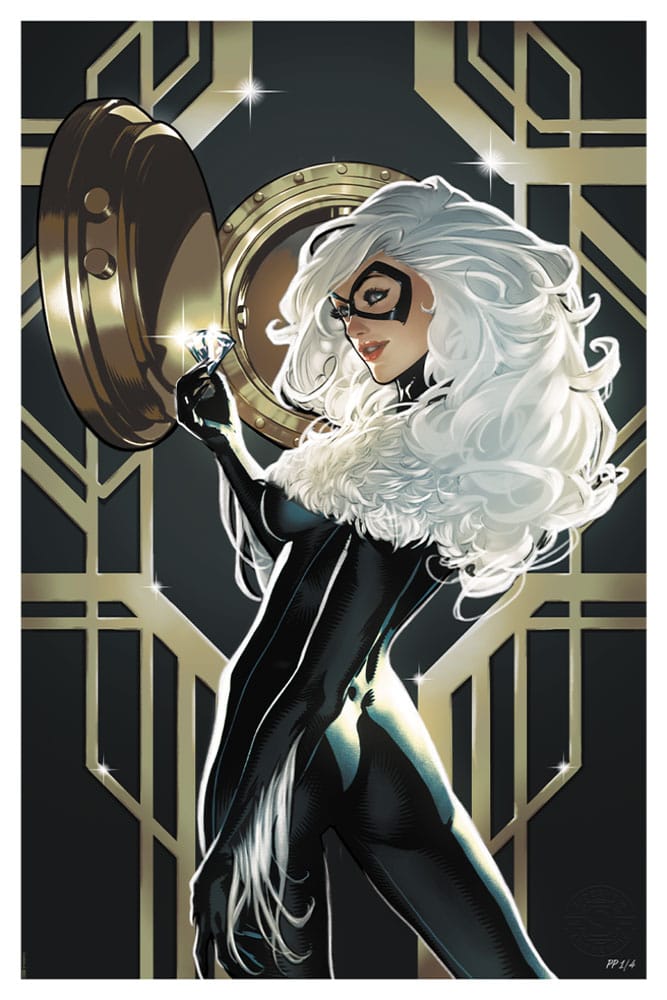The Amazing Spider-Man Kunstdruck Cosmic Black Cat 61 x 41 cm - ungerahmt