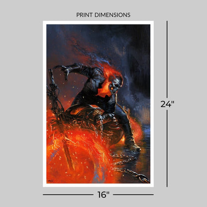 Marvel Kunstdruck Ghost Rider 41 x 61 cm - ungerahmt
