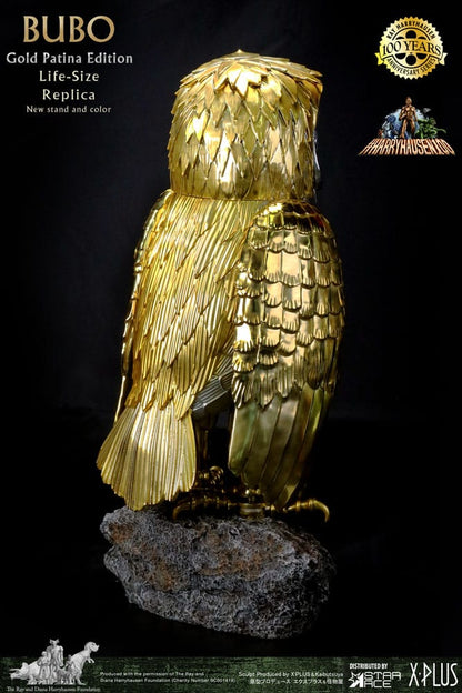 Kampf der Titanen Statue Ray Harryhausens Bubo Gold Patina Edition Deluxe Ver. 34 cm
