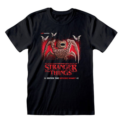 Stranger Things T-Shirt 8 Bit Upside Down Größe S