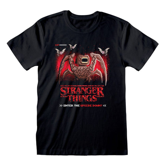 Stranger Things T-Shirt 8 Bit Upside Down Größe S