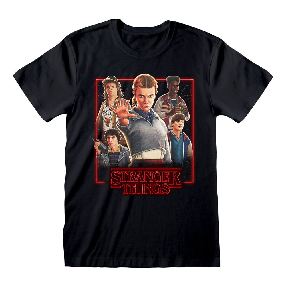 Stranger Things T-Shirt Characters in Glowing Box Größe S