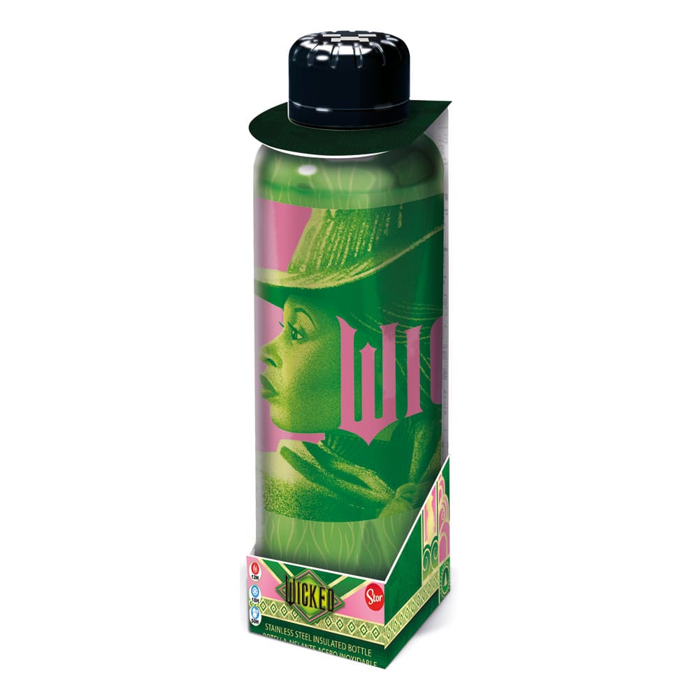 Wicked Edelstahl-Trinkflasche Elphaba & Glinda