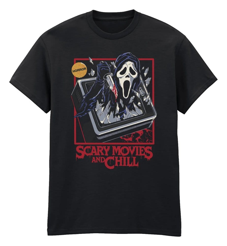 Steven Rhodes T-Shirt Scary Movies And Chill Black Größe M
