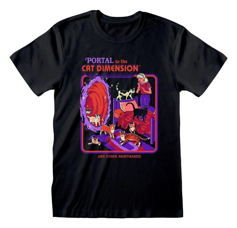 Steven Rhodes T-Shirt Cat Dimension Black Größe XL