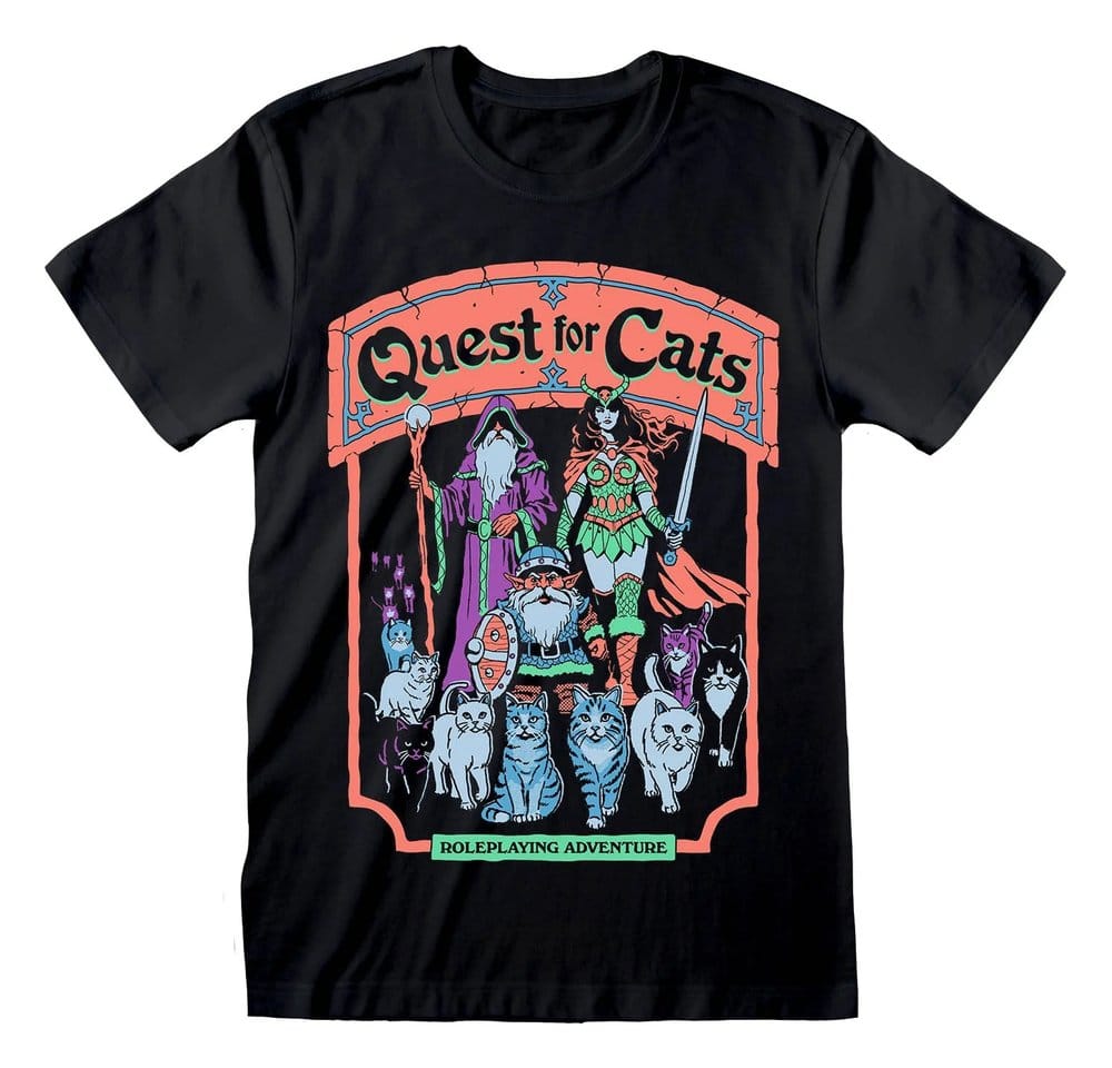 Steven Rhodes T-Shirt Quest For Cats Black Größe L