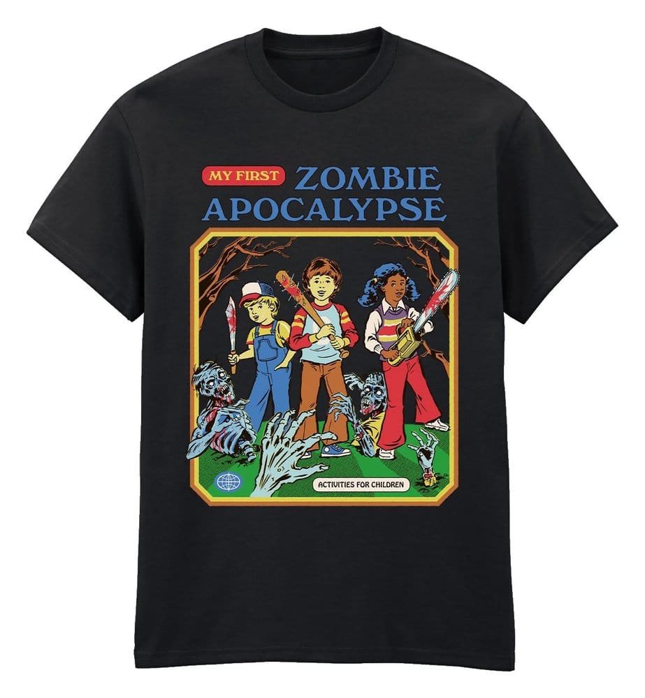 Steven Rhodes T-Shirt Zombie Apocalypse Basic Black Größe M