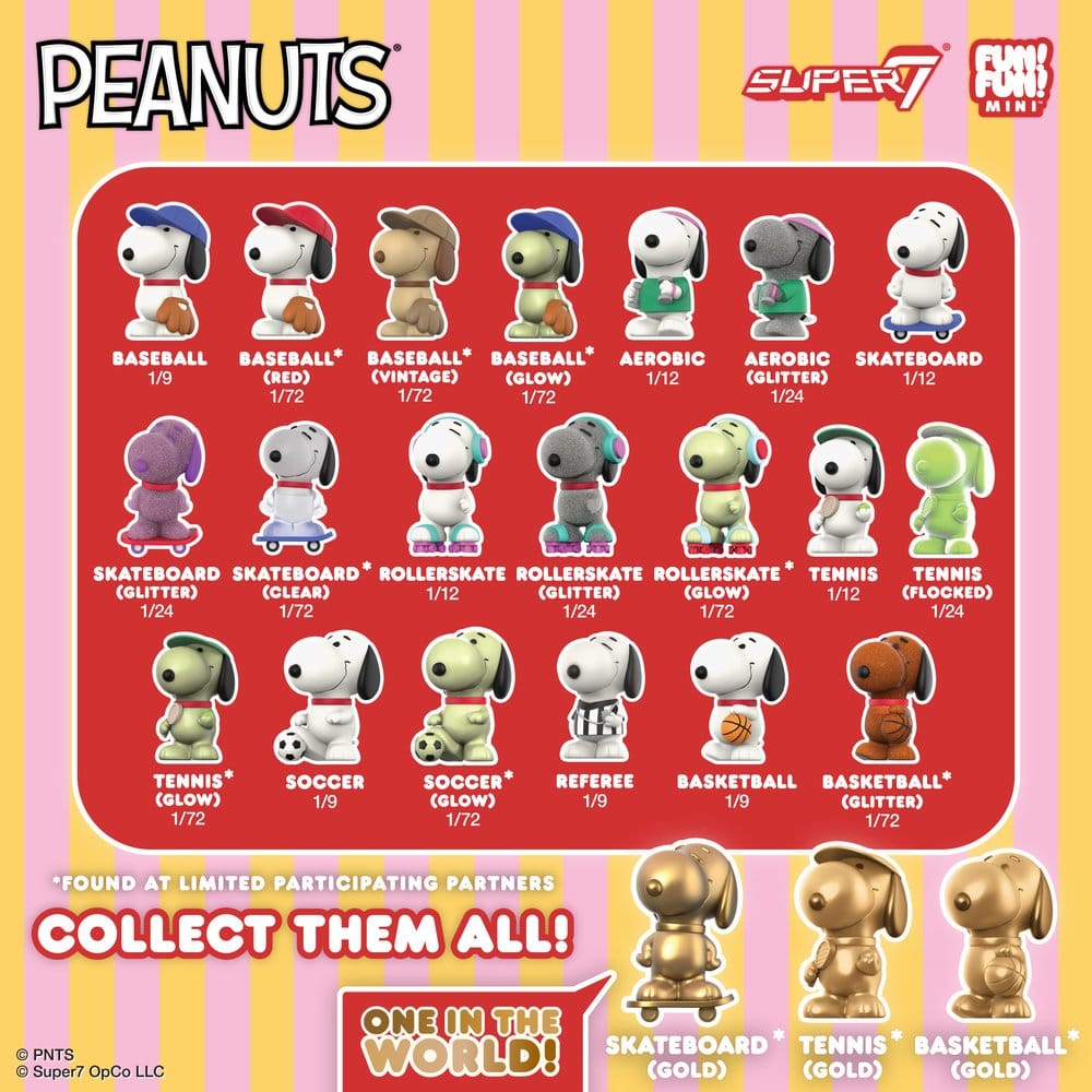 Peanuts Fun! Fun! Minifiguren Wave 01 Athlete Snoopy Blind Box Display (9)