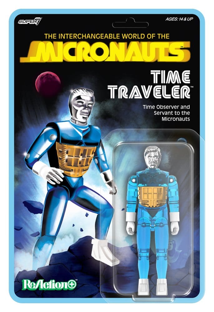 Micronauts ReAction+ Actionfigur Wave 03 Time Traveler (Translucent Blue) 10 cm