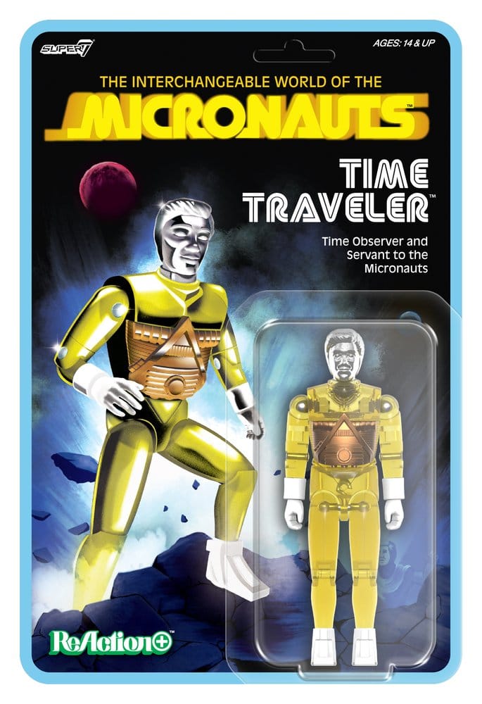 Micronauts ReAction+ Actionfigur Wave 03 Time Traveler (Translucent Yellow) 10 cm