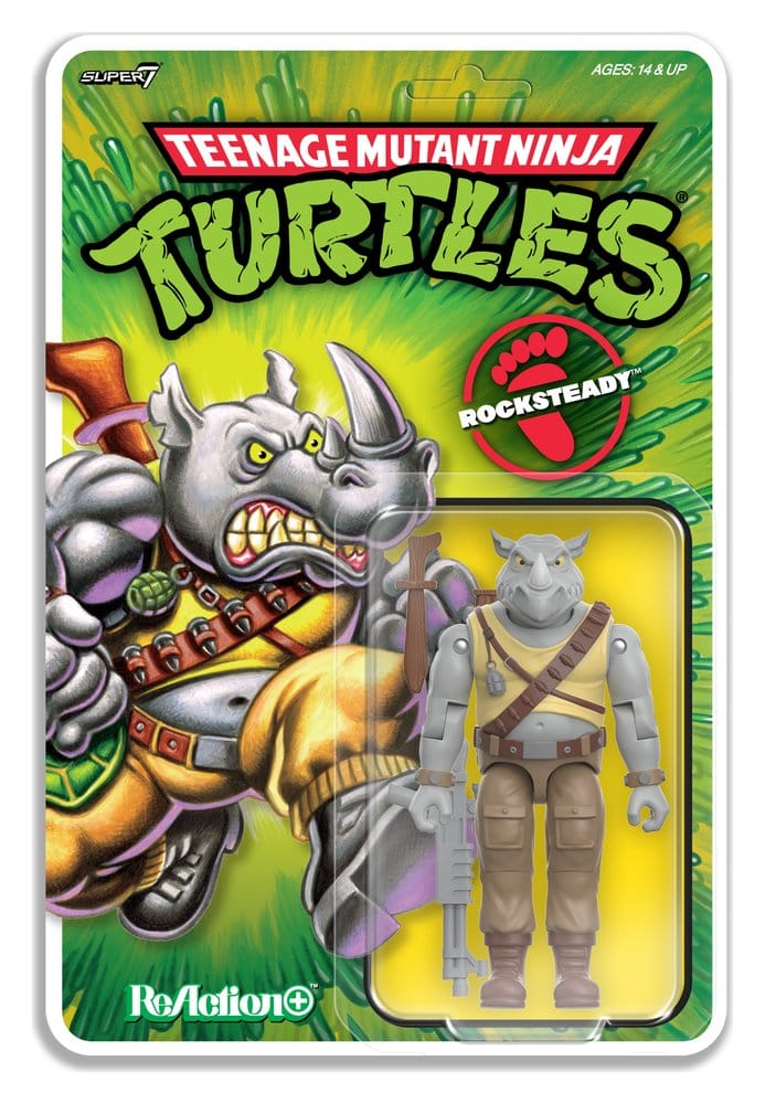 Teenage Mutant Ninja Turtles ReAction+ Actionfigur Wave 02 Rocksteady