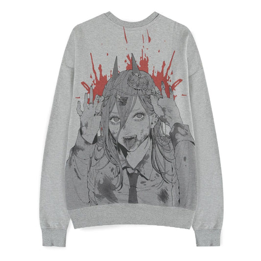Chainsaw Man Pullover Power Grey Melange Größe XL