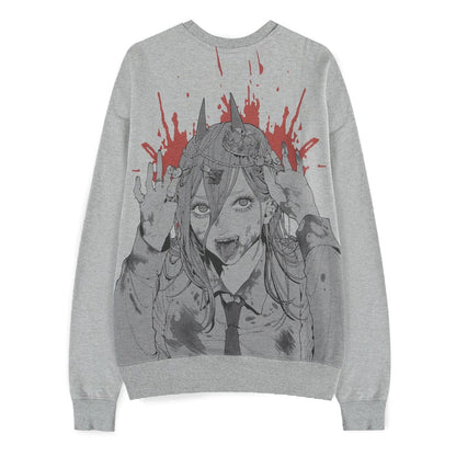 Chainsaw Man Pullover Power Grey Melange Größe XL