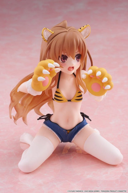 Toradora! Desktop Cute PVC Figur Taiga Aisaka (Tiger Costume Swimwear Ver.) 13 cm