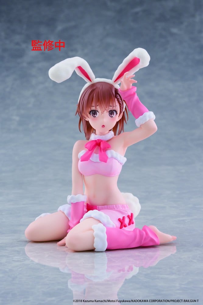 A Certain Scientific Railgun Moflock PVC Figur Mikoto Misaka (Fluffy Bunny Ver.) 13 cm