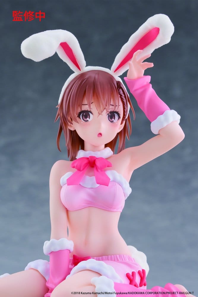 A Certain Scientific Railgun Moflock PVC Figur Mikoto Misaka (Fluffy Bunny Ver.) 13 cm