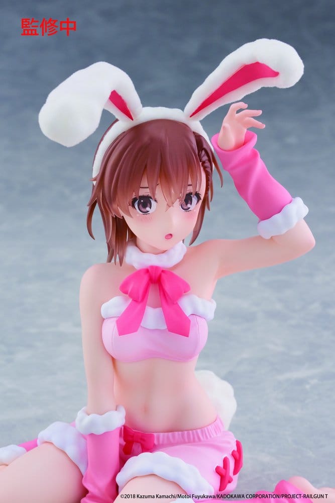 A Certain Scientific Railgun Moflock PVC Figur Mikoto Misaka (Fluffy Bunny Ver.) 13 cm