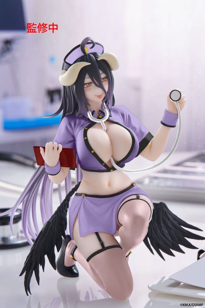 Overlord PVC Figur Desktop Cute Albedo (Nurse Ver.) Renewal 13 cm