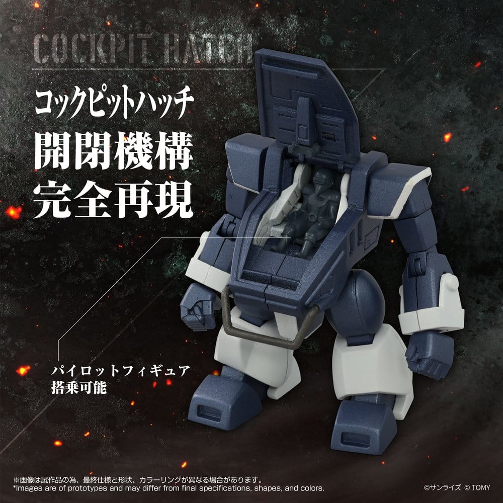 Armored Trooper Votoms Toyrise Actionfigur 1/48 AT-09 Zwerg Wetlands Leg 7 cm