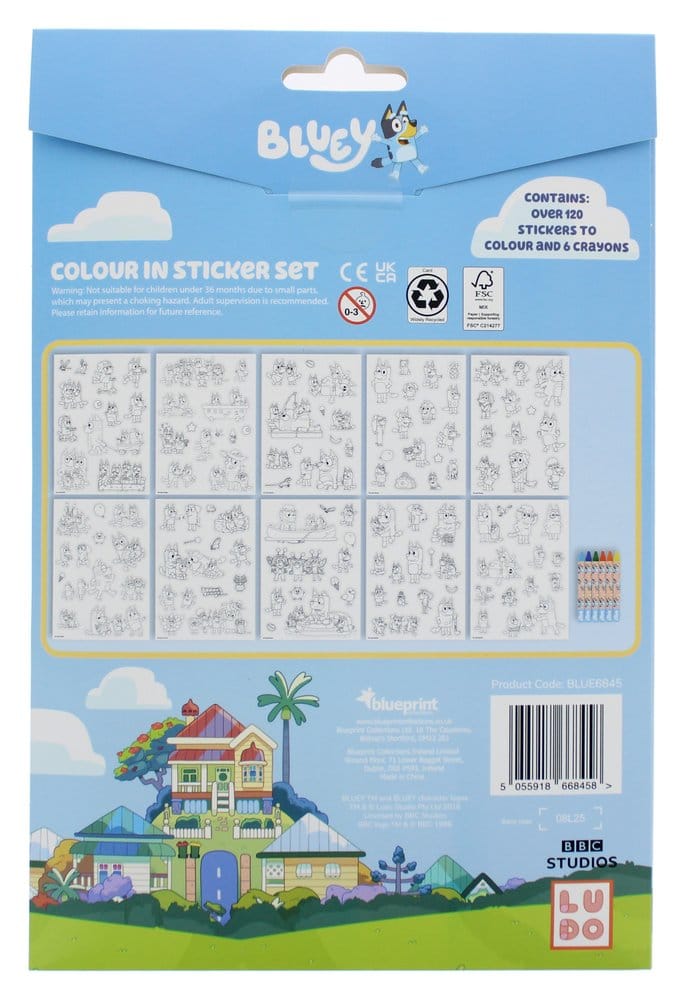 Bluey Sticker-Malset