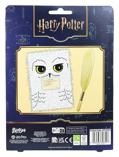 Harry Potter Plüsch Notizbuch Set mit Stift Hedwig Magical Locations