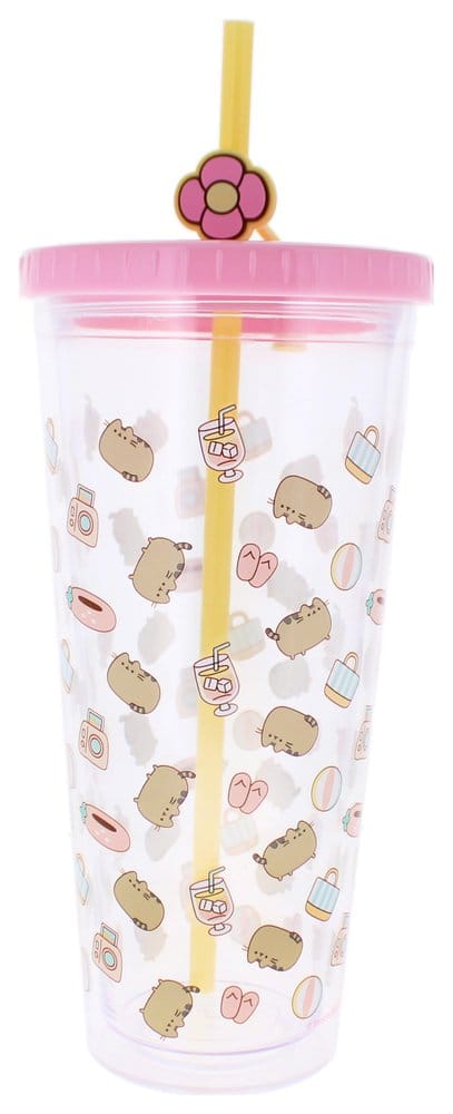Pusheen Becher mit Strohhalm 700 ml