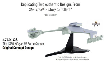 Star Trek TOS DieCast Replik 1/350 Klingon D7 Battle Cruiser Original Concept Design heo EU Exclusive 66 cm