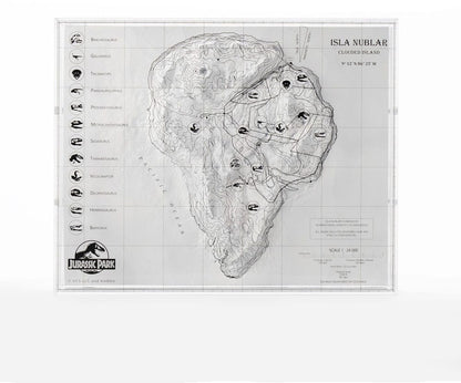 Jurassic Park Topographische Karte Isla Nublar