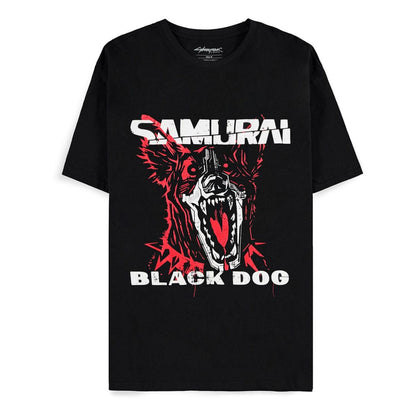 Cyberpunk 2077 T-Shirt Black Dog Samurai Album Art Größe S
