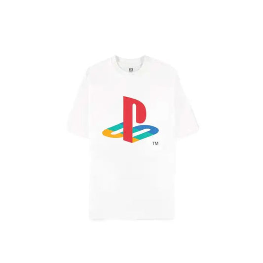 PlayStation T-Shirt Logo White Loose Fit Größe S