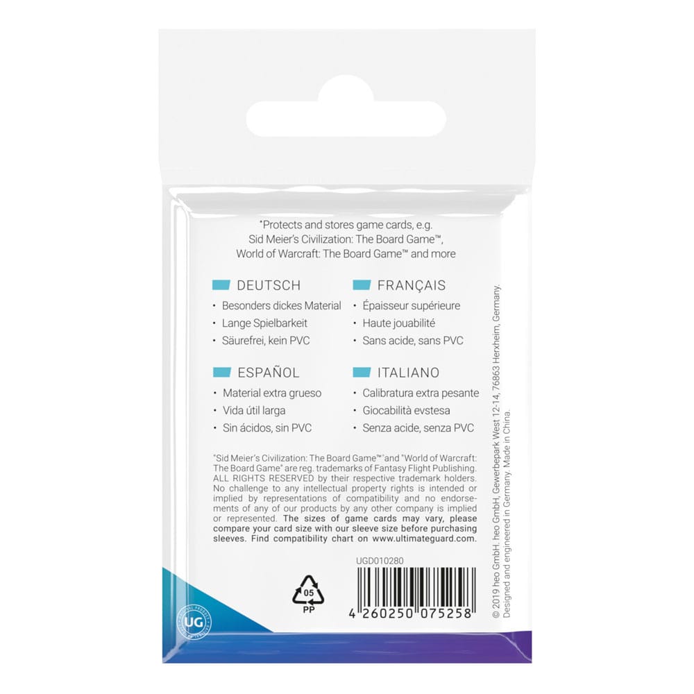 Ultimate Guard Premium Soft Sleeves für Brettspielkarten Mini American (50)
