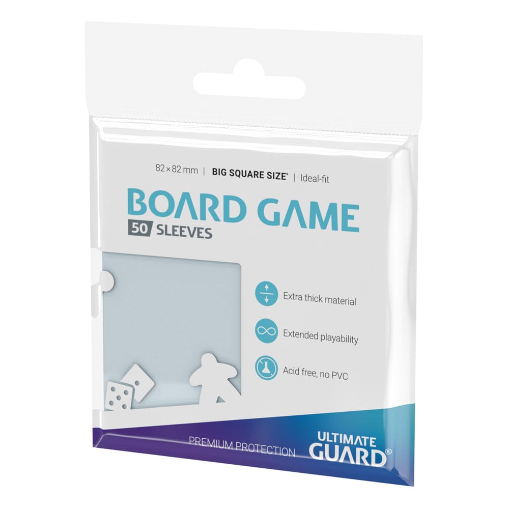 Ultimate Guard Premium Soft Sleeves für Brettspielkarten Quadratisch Groß (50)