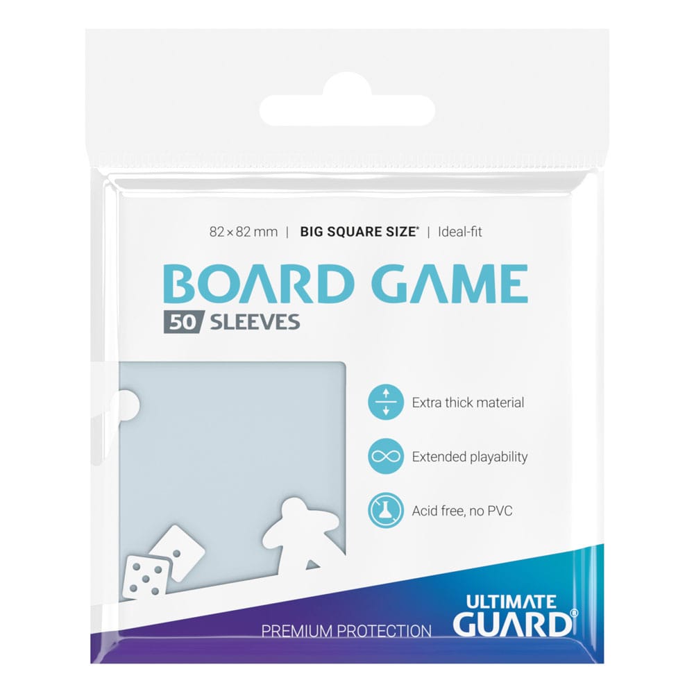 Ultimate Guard Premium Soft Sleeves für Brettspielkarten Quadratisch Groß (50)
