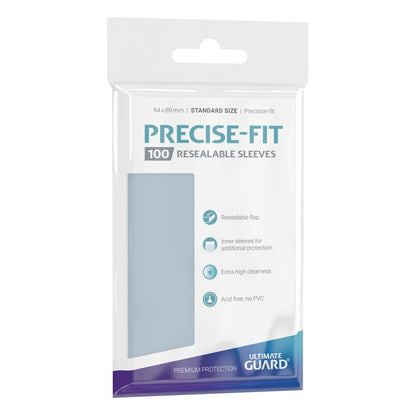 Ultimate Guard Precise-Fit Sleeves wiederverschließbar Standardgröße Transparent (100)
