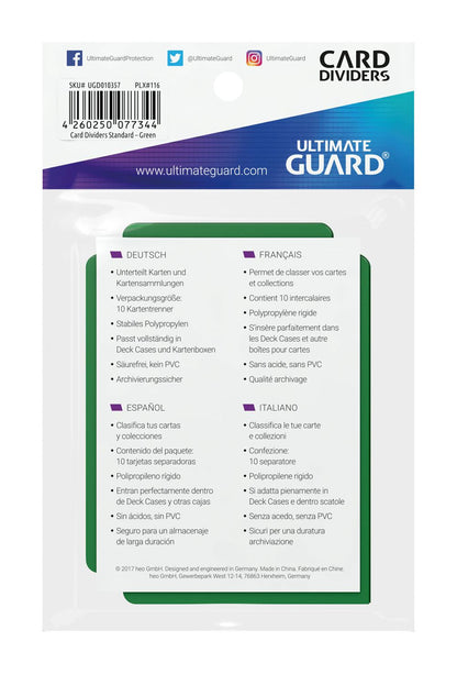 Ultimate Guard Kartentrenner Standardgröße Grün (10)