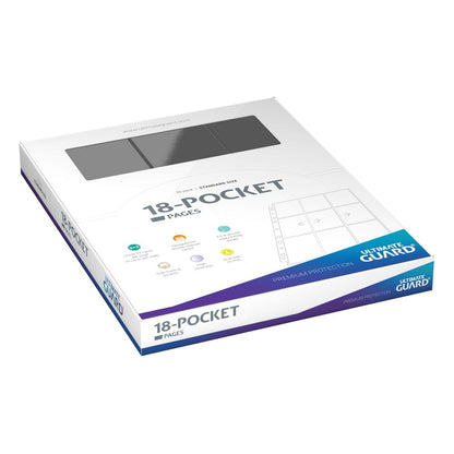 Ultimate Guard 18-Pocket Pages Side-Loading (50) - Grey