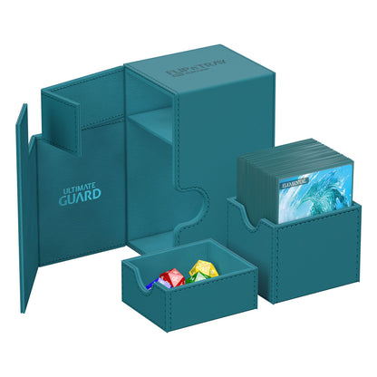 Ultimate Guard Flip`n`Tray 80+ XenoSkin Monocolor Petrolblau
