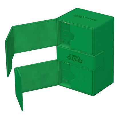 Ultimate Guard Twin Flip`n`Tray 160+ XenoSkin Monocolor Grün