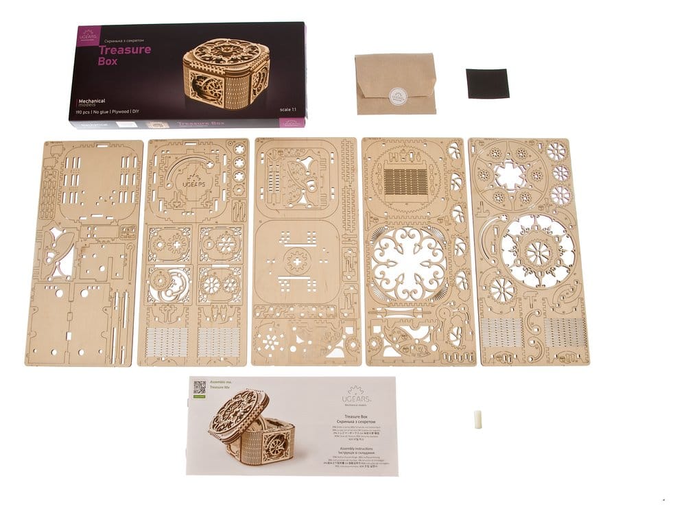 Ugears 3D-Holzpuzzle Schatzkästchen