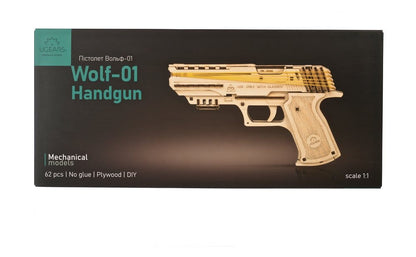 Ugears 3D-Holzpuzzle Wolf-01 Handfeuerwaffe