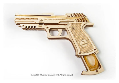 Ugears 3D-Holzpuzzle Wolf-01 Handfeuerwaffe