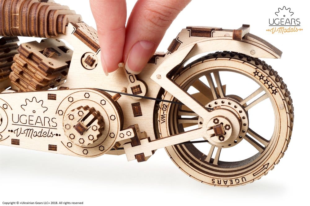 Ugears 3D-Holzpuzzle Motorrad VM-02