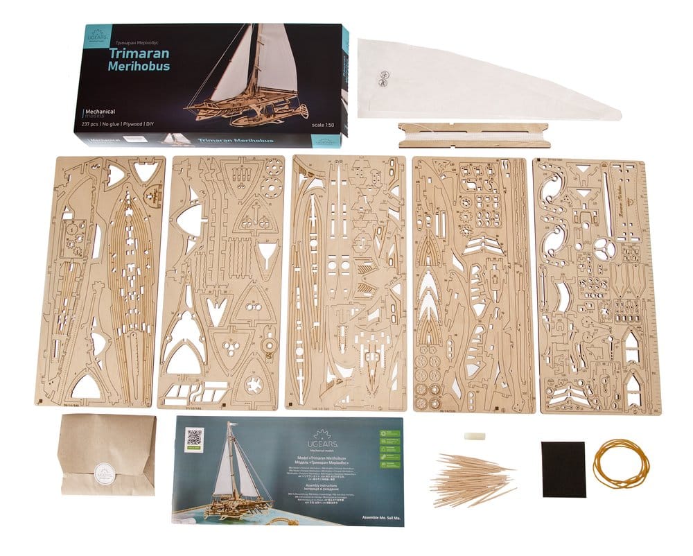 Ugears 3D-Holzpuzzle Trimaran Merihobus