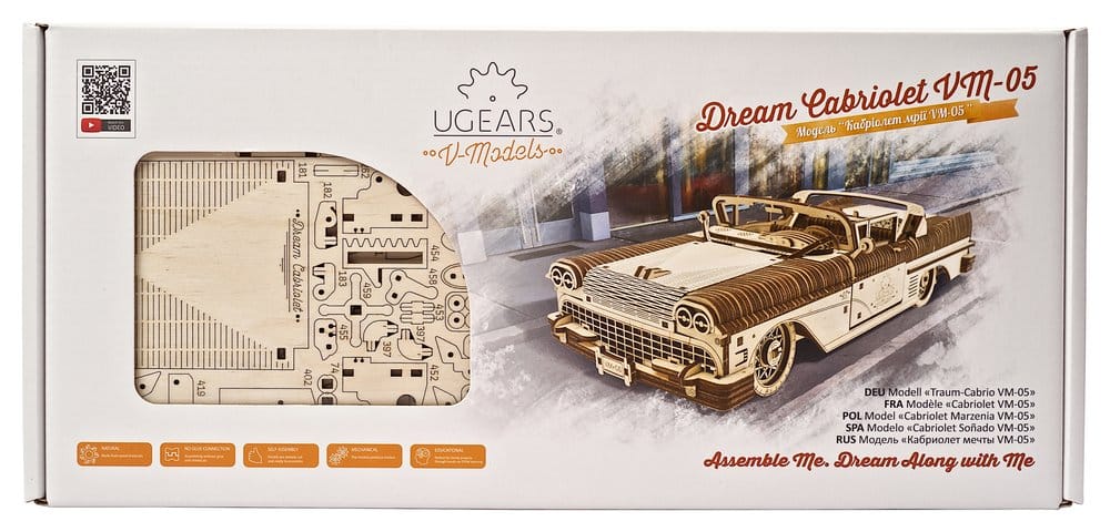 Ugears 3D-Holzpuzzle Traum-Cabrio VM-05