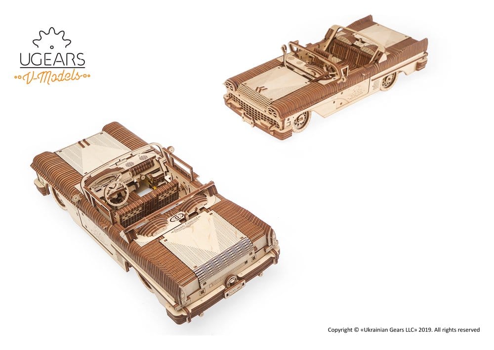 Ugears 3D-Holzpuzzle Traum-Cabrio VM-05