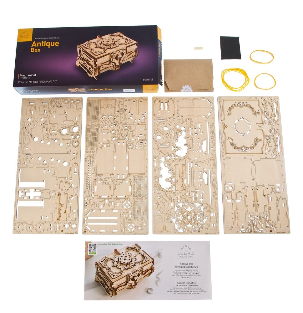 Ugears 3D-Holzpuzzle Antik-Schatulle