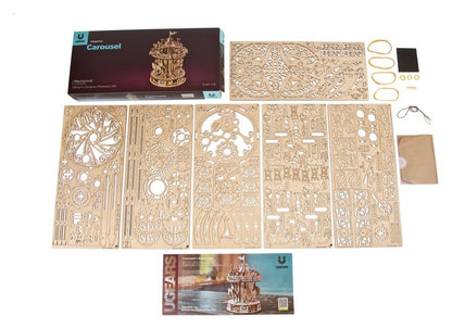 Ugears 3D-Holzpuzzle Karussell