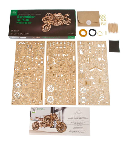Ugears 3D-Holzpuzzle Scrambler UGR-10 mit Beiwagen