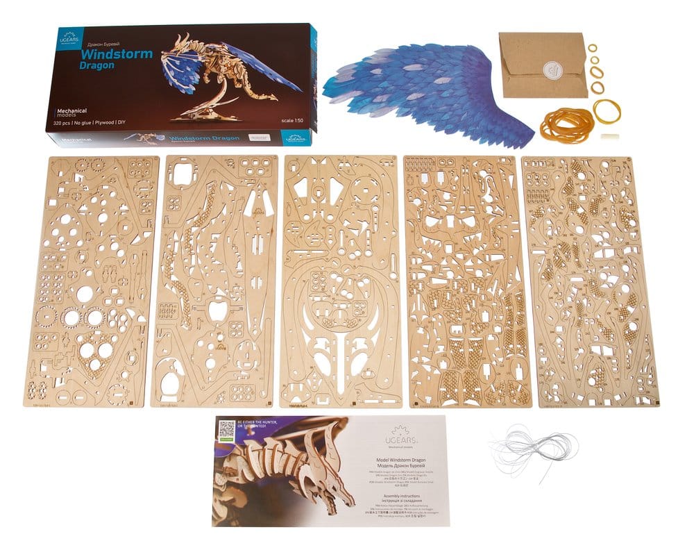 Ugears 3D-Holzpuzzle Sturmdrache