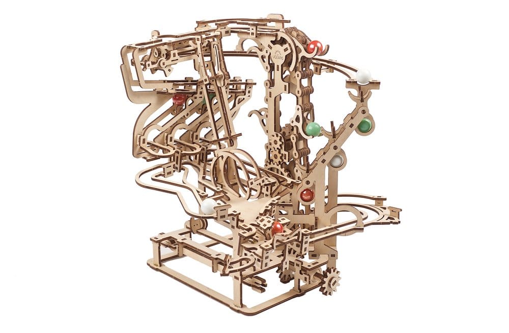 Ugears 3D-Holzpuzzle Murmel-Kettenbahn